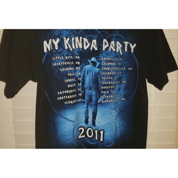 JASON ALDEAN Concert T-Shirt My Kinda Party Tour 2011 Small 2 SIDED          B7 - Picture 9 of 9